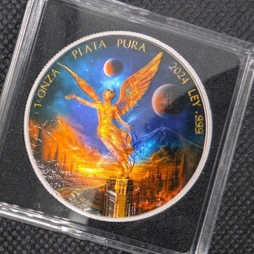 2024 1 oz .999 Silver Libertad Mexico Colorized Key Destiny Edition Coin Low Min1