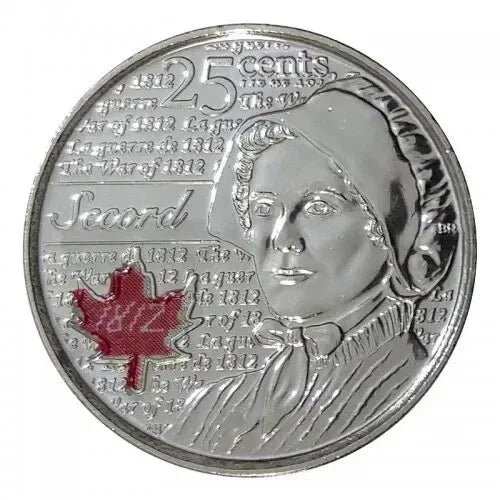 Canada 2013 Quarter Canadian 25c Laura Secord The War of 1812 25 cent Coloured - NumisFind