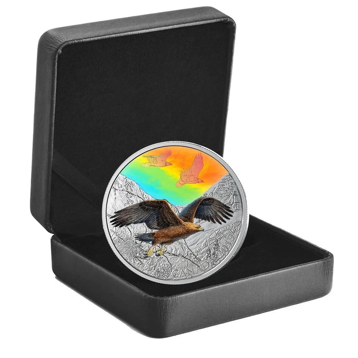 Canada 2019 2 oz 9999 Silver coin - Majestic Birds in motion - Golden Eagle - NumisFind