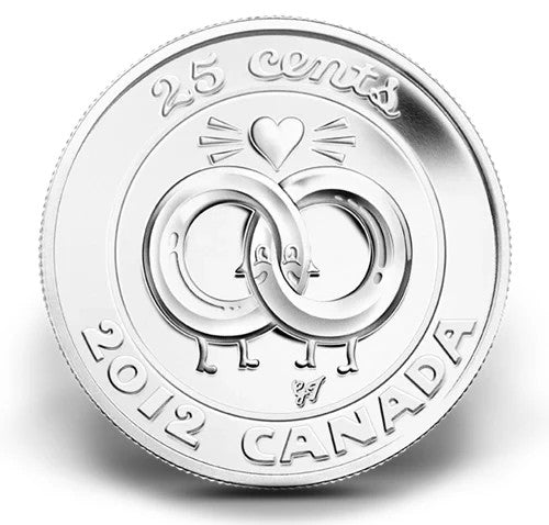 Canada 25 Cents Wedding 2012 Special Edition Quarter Dollar Coin From Mint Set0