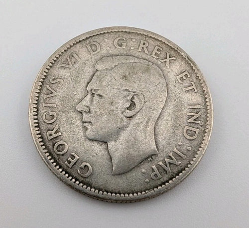 Canada 1946 25 Cents 25c Canadian Caribou Quarter Coin - 80% Silver - ASW .150oz1