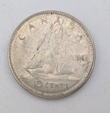 1961 Canada 10c Silver coin Dime - 2g of pure silver0