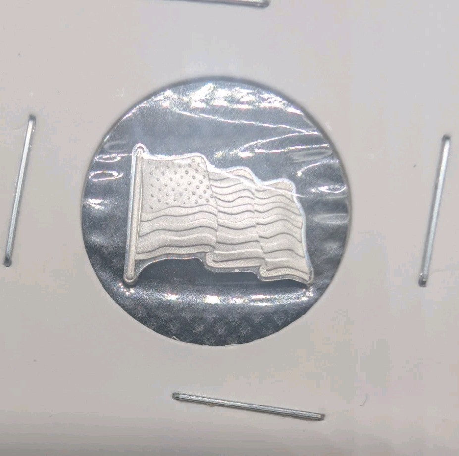 1g  .999 Silver American Flag Silver Bullion gram0