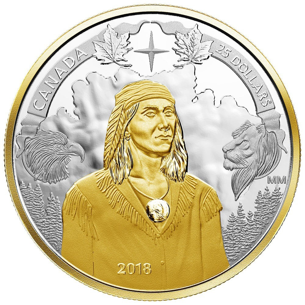 2018 $25 FINE SILVER PIEDFORT 250TH ANNIVERSARY OF TECUMSEH’S BIRTH0