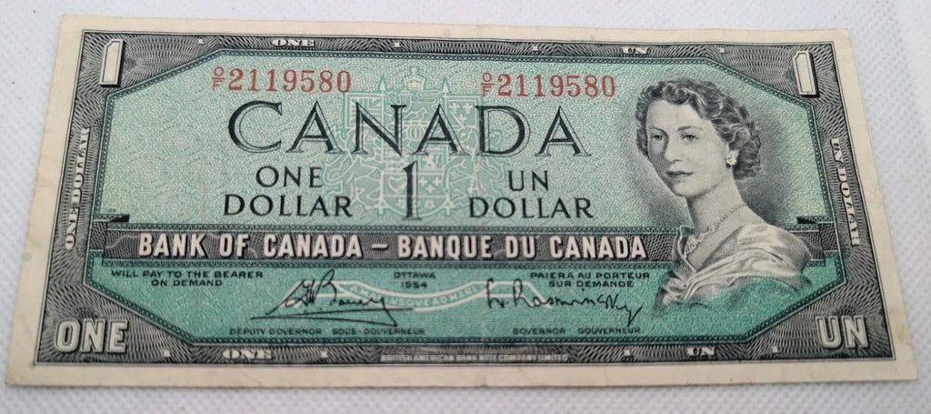 1954 Canada $1 Dollar Banknotes lot of 4 Include All Signatures Circulated - NumisFind