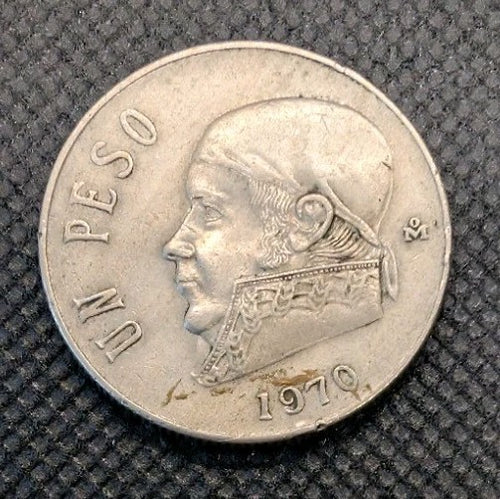 1970 One (1) Un Pesos Estados Unidos Mexicanos 75% Copper., By REEDERSONG0