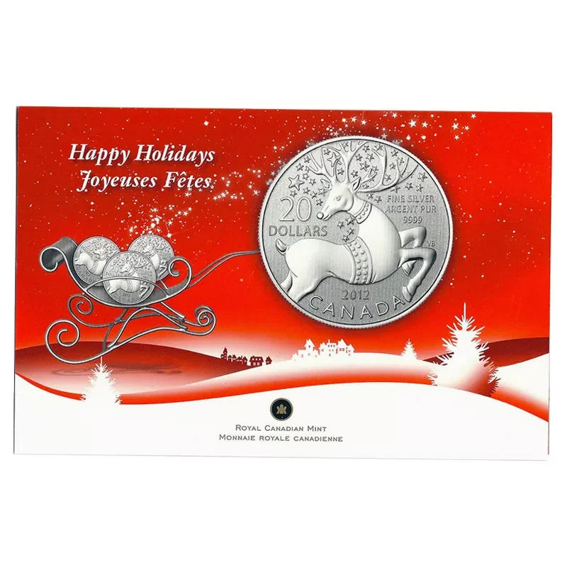 Sealed2012 Canada $20 Twenty Dollar "Happy Holidays" Fine Silver 999 Coin1