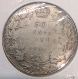 1936 Canada 50 Cents Silver Half Dollar G4 - George V - KM#25a - 80% Silver0