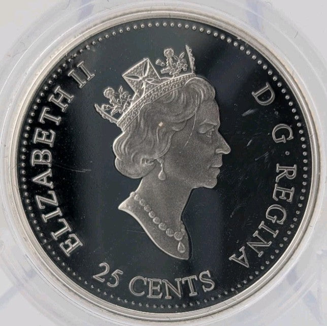 Coin Only 1999 25c October First Nations Millennium Proof Sterling Silver Coin1