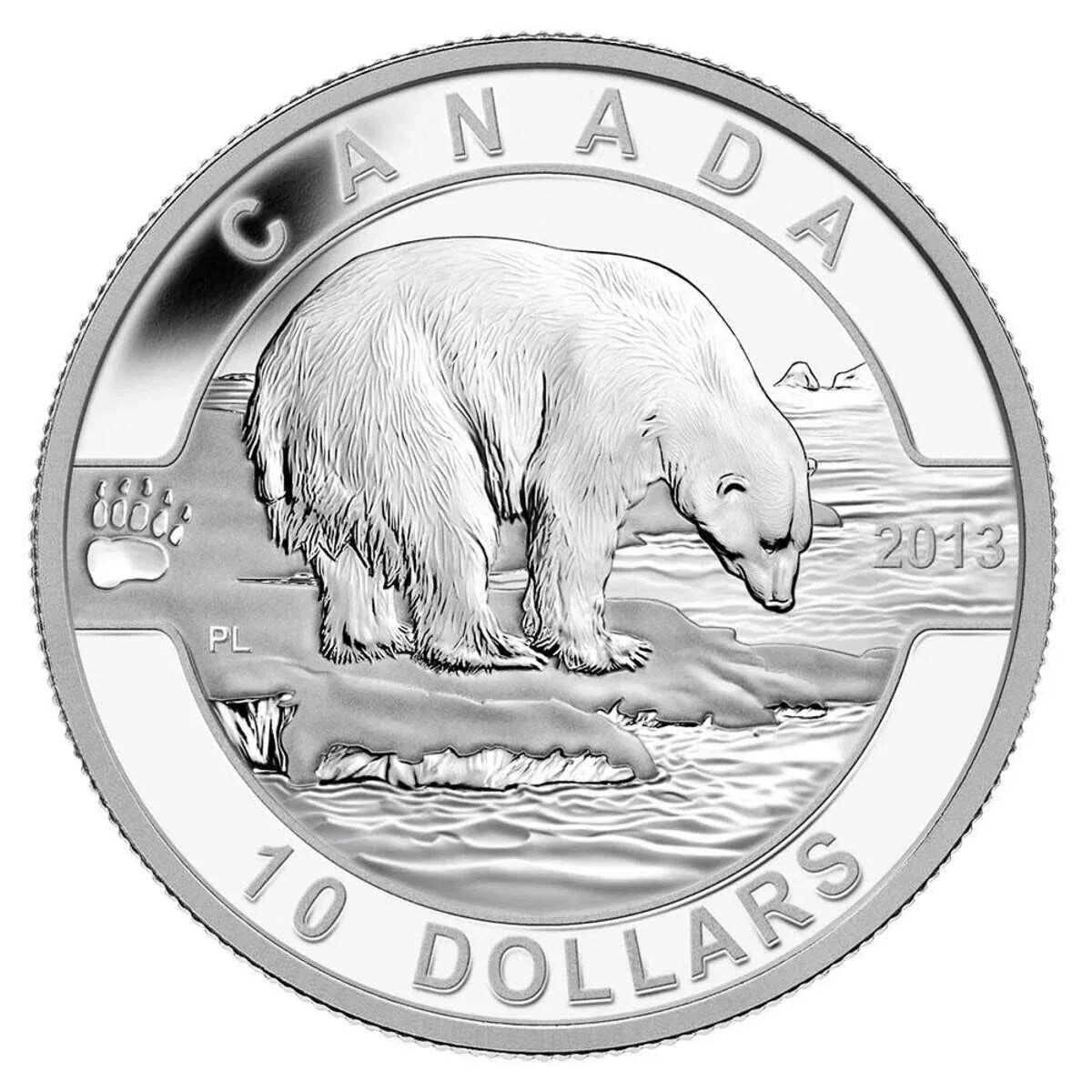 2013 The Polar Bear O Canada Series $10 Pure Silver Matte Proof - Coin only - NumisFind