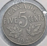KEY DATE ! - Canada Nickel 5 Cents 1925 - F-15 - NumisFind
