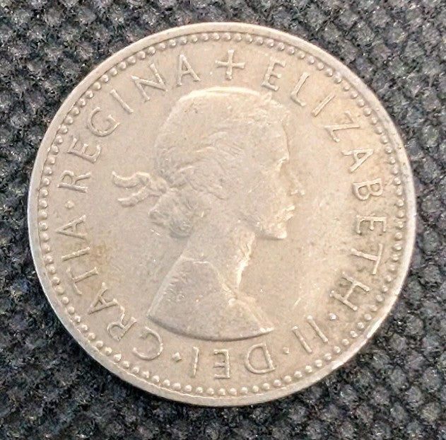 1963 UK GB GREAT BRITAIN ONE SHILLING COIN - ENGLISH CREST -1