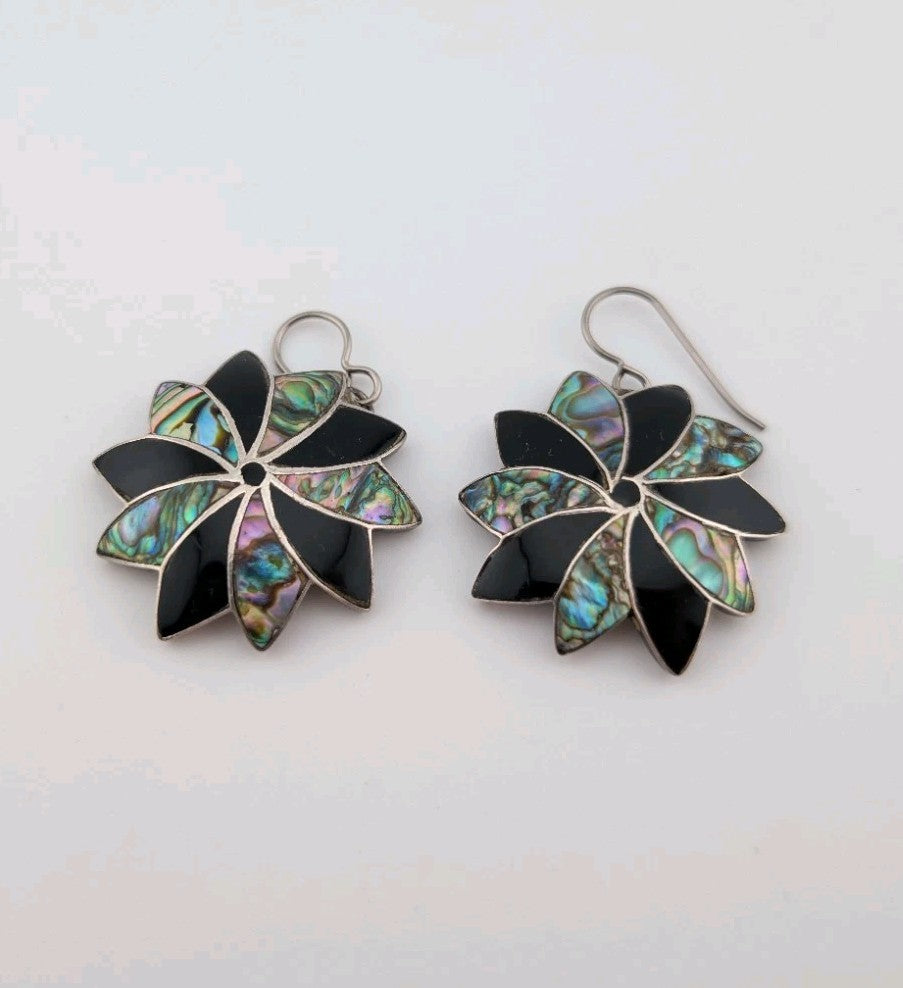 Vintage Mexican Taxco Jewelry Earrings Sterling Silver ICM0