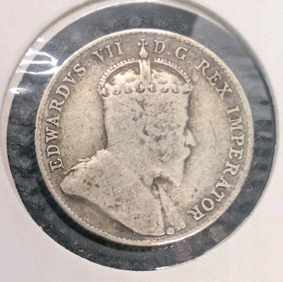 1906 Canada 10 Cents Silver Coin Edward VII Dime G1