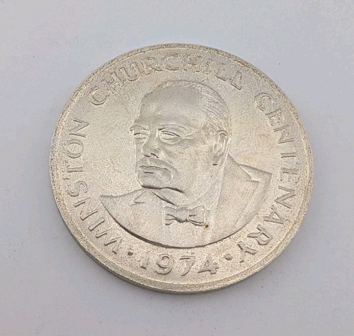 1974 Turks and Caicos 20 Crowns .925 1.15 oz Winston Churchill1
