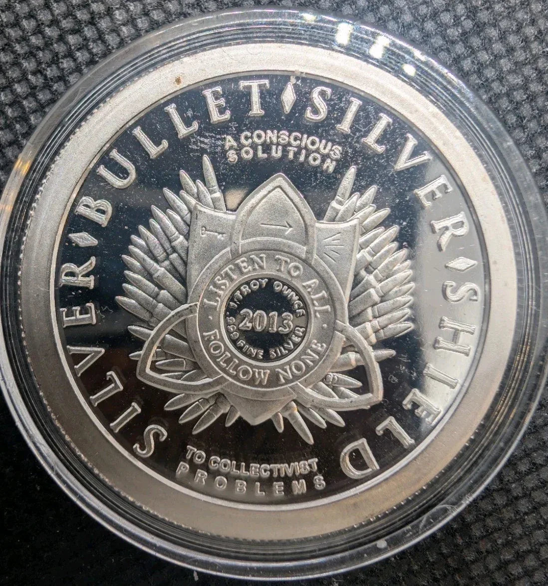 2013 Cannabis Proof - Silver Bullet Silver Shield .999 1 oz Silver Round - NumisFind