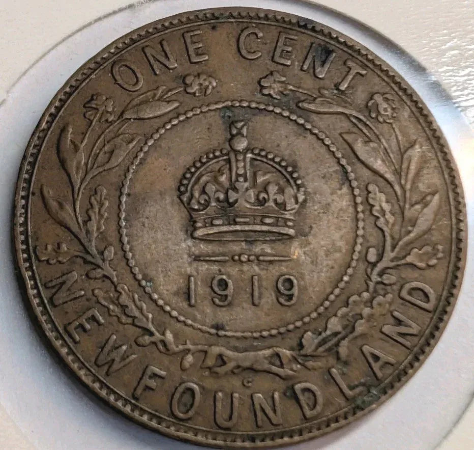 ONLY 300.000 MINTED 1919 LARGE CENT NEWFOUNDLAND PRE CANADA COINAGE - VF - NumisFind