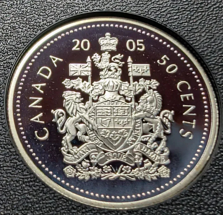 2005 Canada 8 Coin Silver PROOF Set w/ Gold Plated Silver Dollar - NO BOX - NumisFind