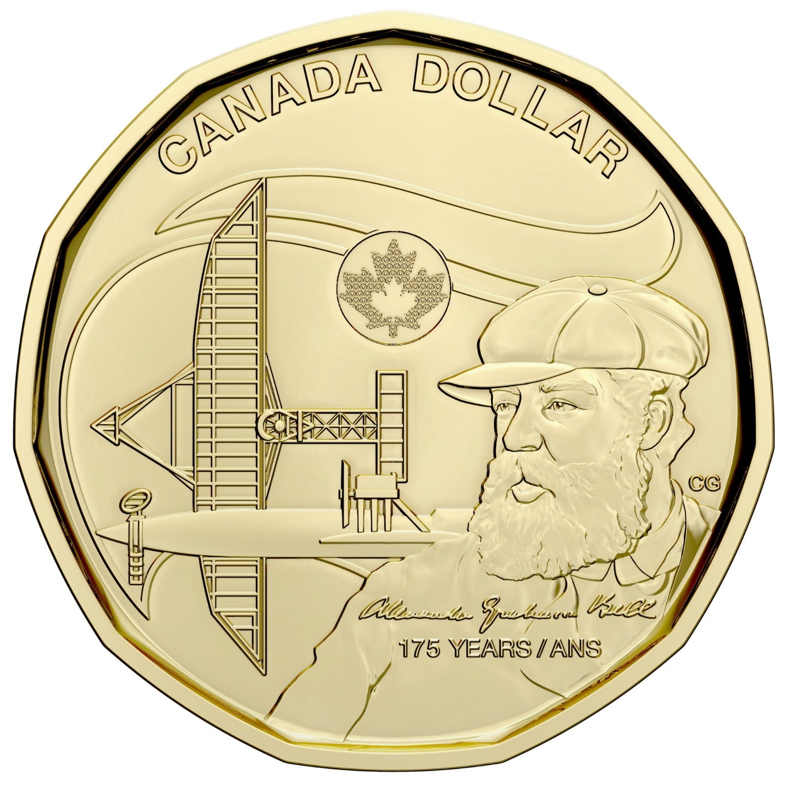 Canada 2022 Alexander Graham Bell BU UNC Non Coloured Loonie!!1