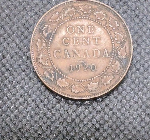 CANADA - 1920 Large Canadian 1 Cent Penny - VF-20 - SHIPPING LOW COST0