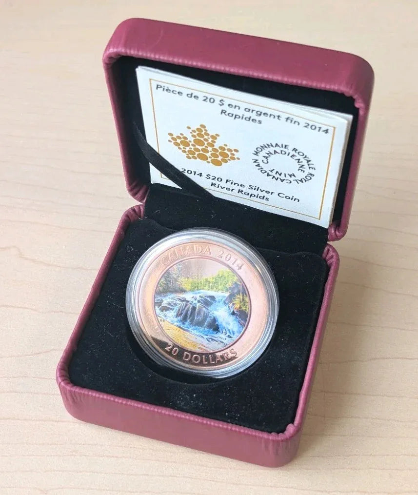 2014 Canada $20 River Rapids 1 oz Fine Silver Coin - 99.99% silver - NumisFind
