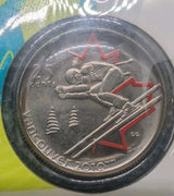 VANCOUVER 2010 Alpine Skiing 25 Cent Canadian Colorized Quarter MULE dated 2008 2