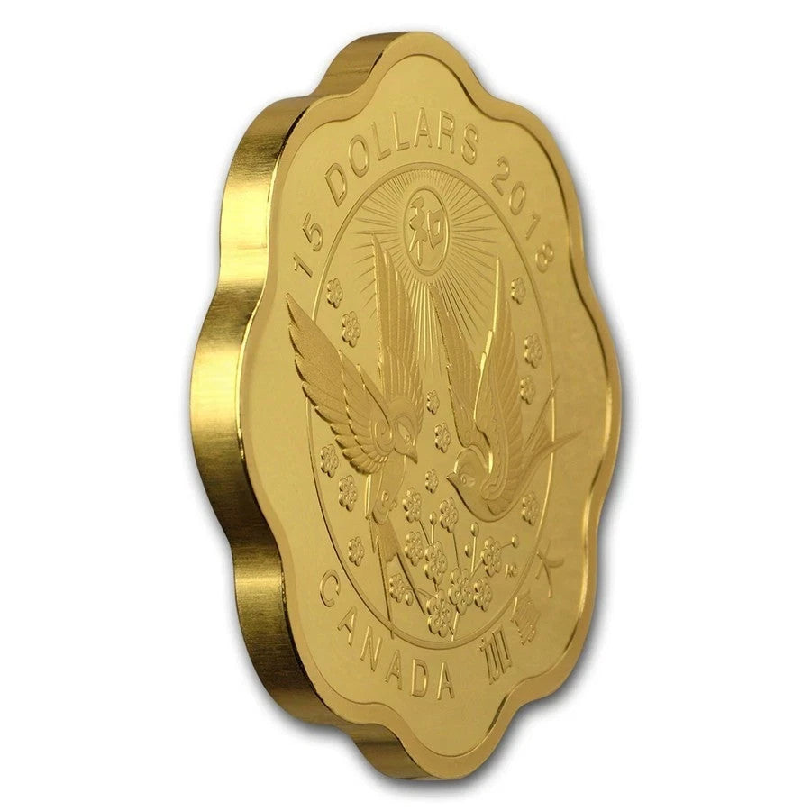 2018 Canada $15 Gold Plated Fine Silver Coin - Blessings of Harmony2