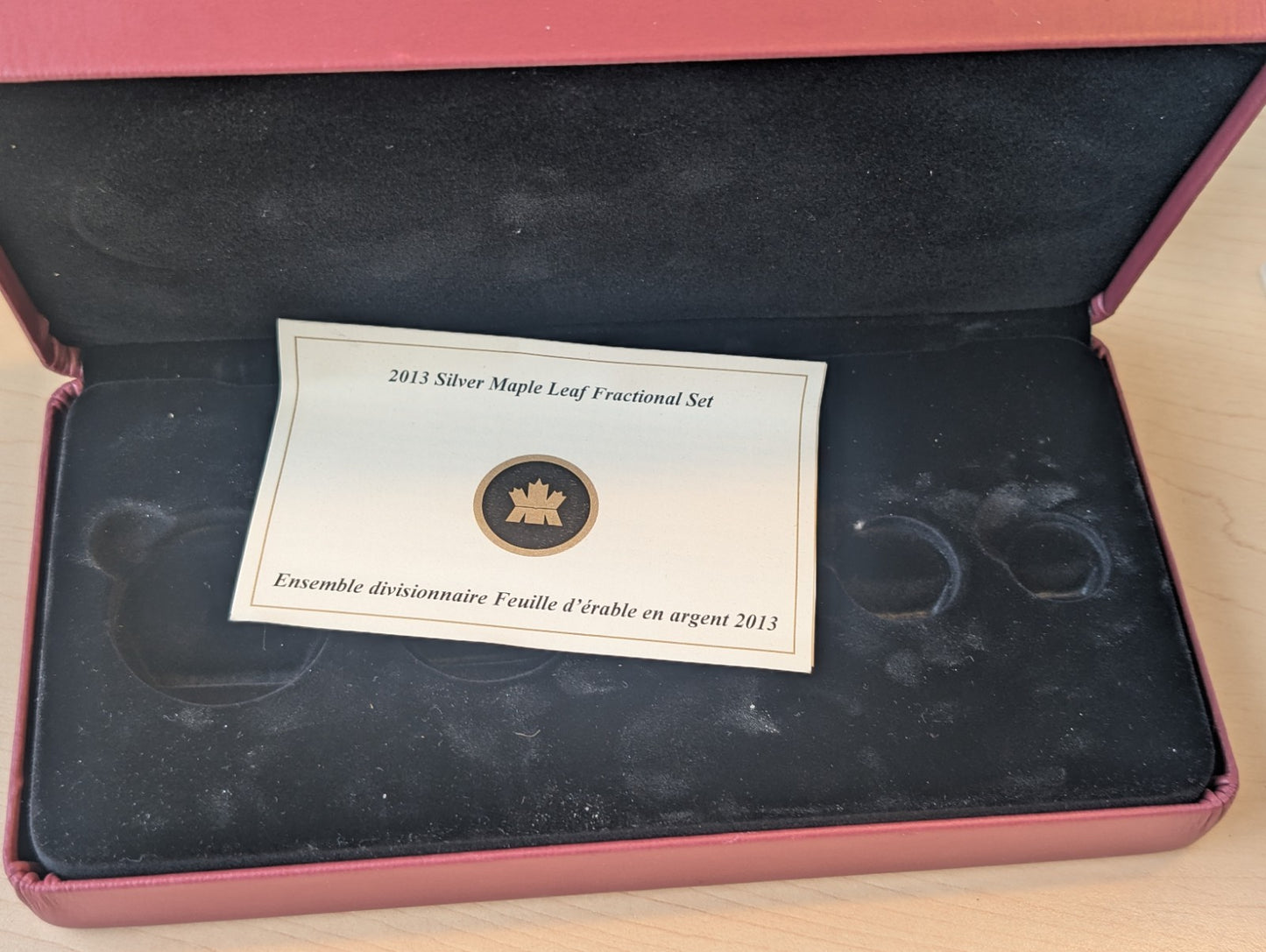 CASE ONLY ! 2013 The Silver Maple Leaf, 25th Anniversary, fractionnal set0