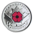 2004 Canada 25 Cents Armistice Poppy Colored Quarter UNC From Roll - NumisFind