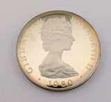 Gibraltar 1980 Queen Mother Crown Silver Coin, Proof1