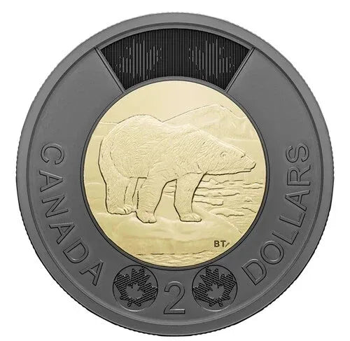 2022 QUEEN ELIZABETH II - $2 Black Ring toonie Canada Coin - 1 Special Wrap Roll - NumisFind