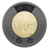 2022 QUEEN ELIZABETH II - $2 Black Ring toonie Canada Coin - 1 Special Wrap Roll2