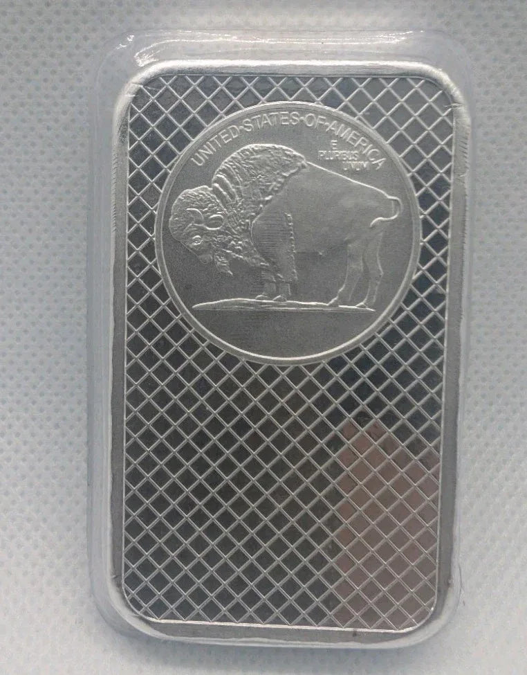 5 Troy Ounce 999 Fine Silver Bullion Bar Ingot SilverTowne Indian Head Buffalo - NumisFind