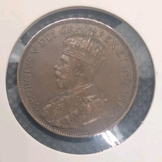 CANADA - 1917 Large Canadian 1 Cent Penny - VF-301