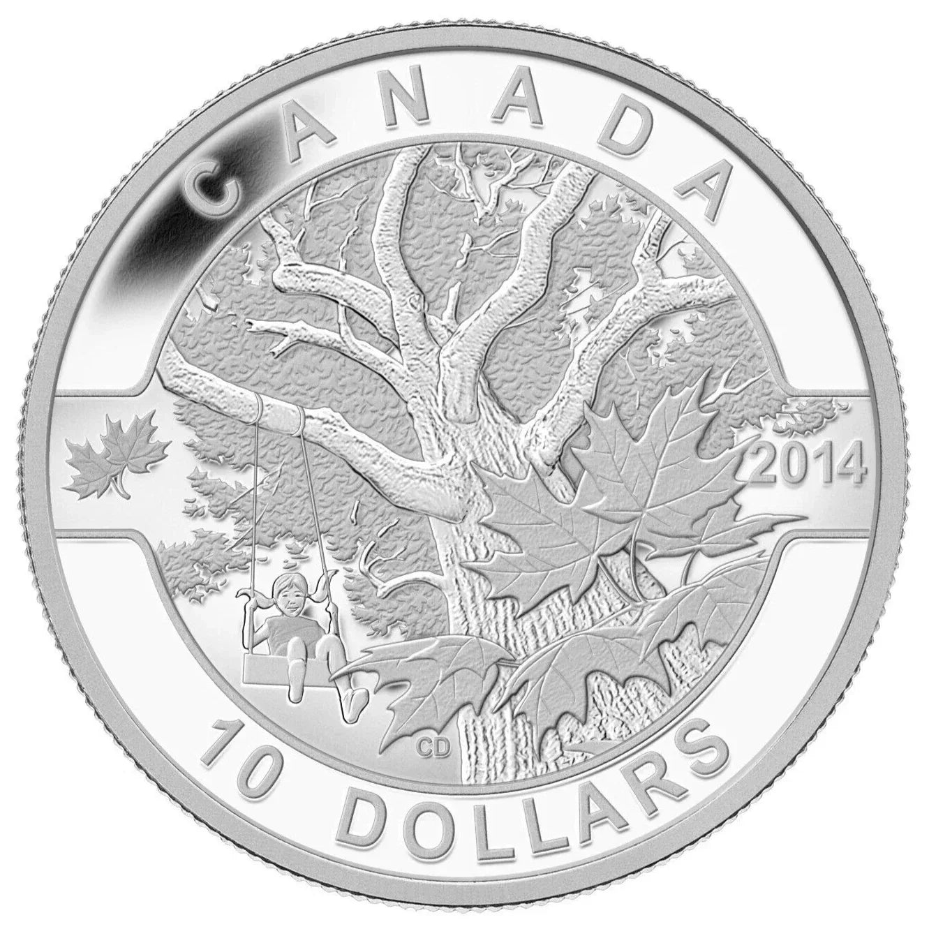 2014 Down By the old Maple tree O Canada Serie $10 Pure Silver Proof - Coin only - NumisFind