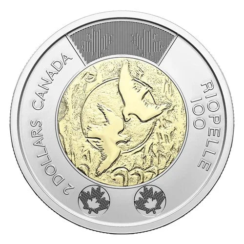 NEW ! 2023 Riopel Toonie $2 No Color Canada Special Wrap RCM Roll - 25 coins - NumisFind