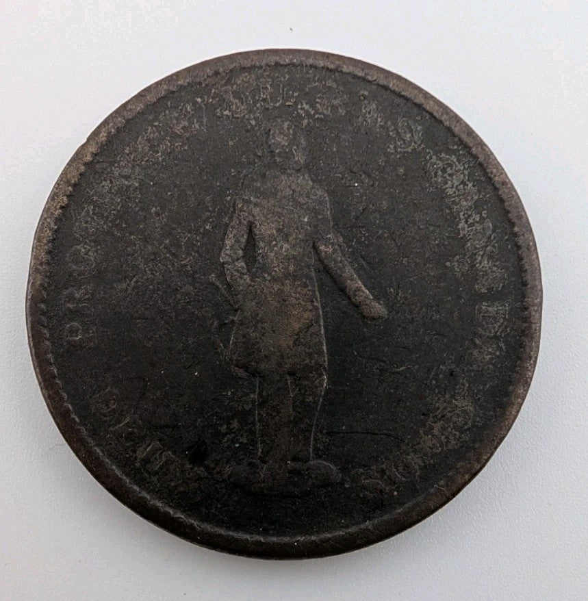 Province Of Canada City Bank 1837 1c One Copper Penny Token One Penny/Deux sous1