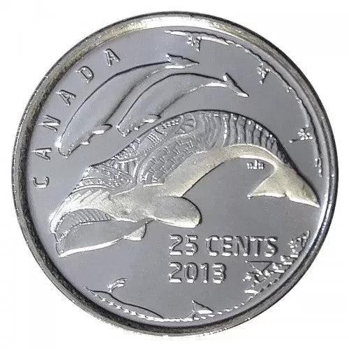 Canada 2013 Arctic Symbols Beluga 25 Cents Frosted BU Canadian Quarter0