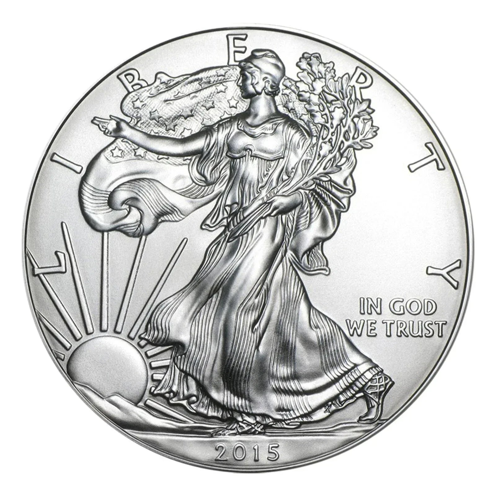 1 Troy Oz 999 Fine Silver 2015 American Eagle Walking Liberty Bullion Coin - NumisFind
