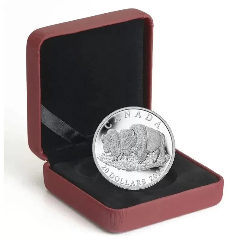 2014 Canada $20 Fine Silver Coin - The Bison: A Bull And His Mate - NumisFind