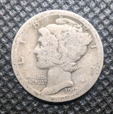 1917 10C Mercury Dime 90% Silver Circ0