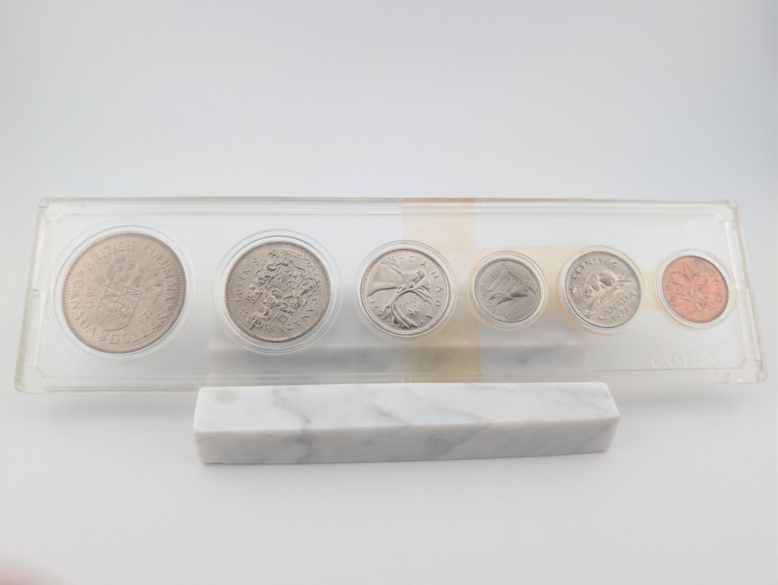 1971 Canada 6 Coin Original Set - British Colombia Dollar coin0