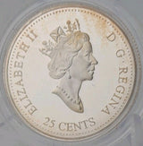 Coin Only 1999 25c March The Log Drive Millennium Proof Sterling Silver Coin1