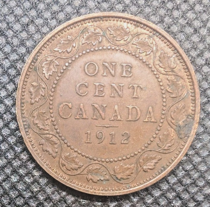 CANADA 1912  LARGE 1 ONE CENT « KING GEORGE V »  VF200