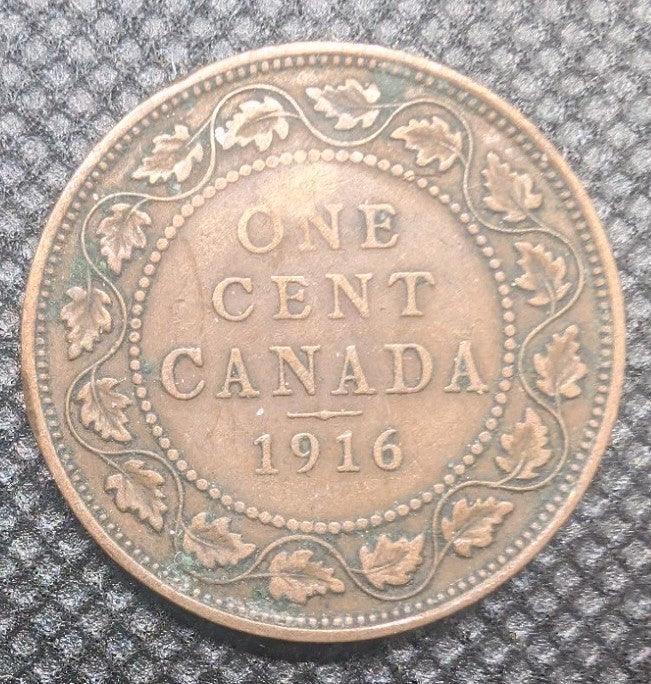 1916 Coin Canadian, Large One Cent, VF - NumisFind