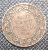 1916 Coin Canadian, Large One Cent, VF - NumisFind