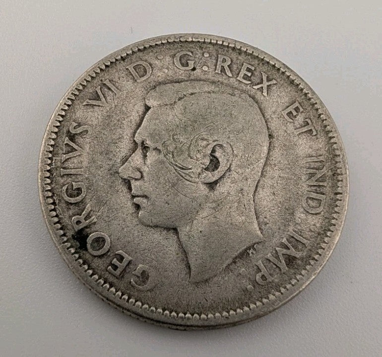 Canada 1947ML 25Cent 25c Canadian Caribou Quarter Coin - 80% Silver - ASW .150oz1