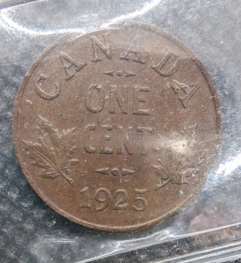 1925 Canada 1 Cent - ICCS EF40 - XQY 5841
