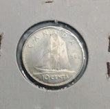 Canada 1963 10 CENT 10c SILVER DIME UNC COIN 0.8 Silver coin0