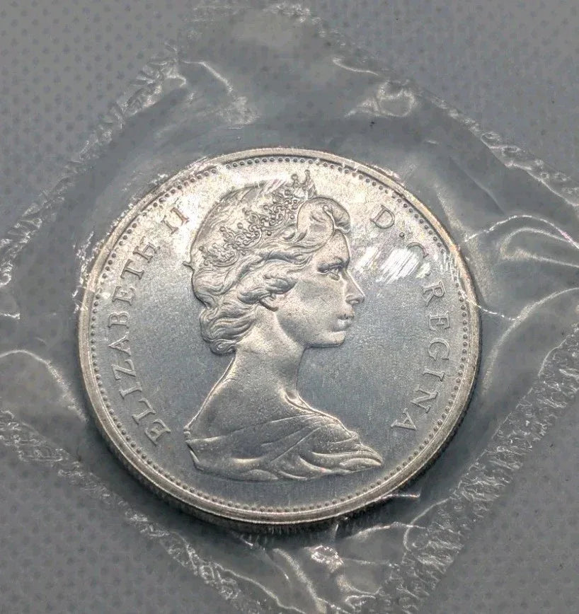 1965 Canadian 1 Dollar .800 Silver Dollar Queen Elizabeth II - BU Sealed - NumisFind